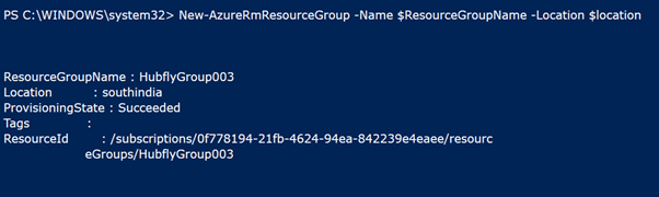 Creating Azure Resource Group